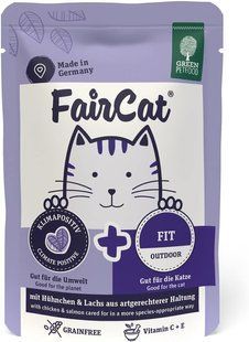 (термін до 25.11.2026) Вологий корм для котів Green Petfood Fair Cat Fit з куркою та лососем