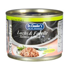 Консерви для котів Dr.Clauder's Selected Pearls Salmon&Trout з лососем і форелью для здоров'я шкіри та шерсті Dr.Clauder's