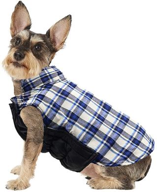 Тепла куртка для маленьких порід собак в клітинку