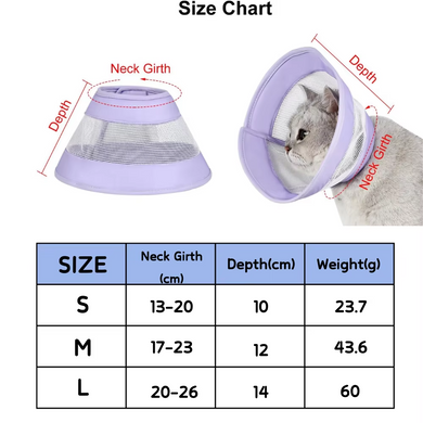 Захисний комір для котів і маленьких собак Derby Breathable Elizabeth Collar, Pink Derby