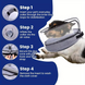 Захисний надувний нашийник для собак LikPet Inflatable Dog Cone with Anti-Licking Shield, Grey, XL, 46-58 см