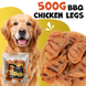 Ласощі для собак UNIQ PETS DOG SNACKS MEATY Курячі ніжки барбекю з білим кунжутом, курка, 500 г, Упаковка виробника