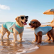 Літній сонцезахисний одяг для собак Derby Summer Sun-protective Dog Clothing, Grey, L, 25 см, 42 см, 29 см