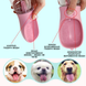 Портативна прогулянкова поїлка для собак Portable Dog Drinking Bottle, Рожевий, 350 мл
