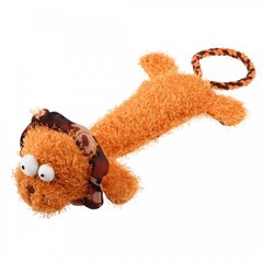 Іграшка для Собак Gigwi Plush Friendz Левеня з канатним хвостом і пищалкою 30 см GiGwi