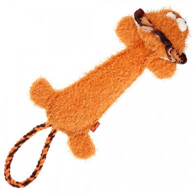 Іграшка для Собак Gigwi Plush Friendz Левеня з канатним хвостом і пищалкою 30 см GiGwi