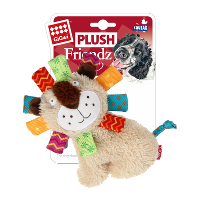 Іграшка для Собак Gigwi Plush Friendz Левеня з пищалкою 17х11х4 см GiGwi