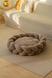 Лежанка для собак і котів Люпосанчик Stylish hand-crocheting plush Pet Bed, Dark Camel, S, 50х15 см