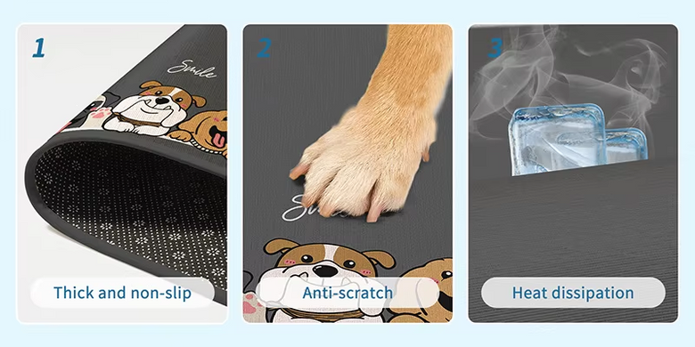 Літня охолоджуюча підстилка для собак Derby Ice Silk Material Summer Pet Cooling Mat Dogs Smile Derby