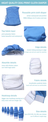 Многоразовый подгузник для кобелей COLLABOR Blue DCD023-08 COLLABOR