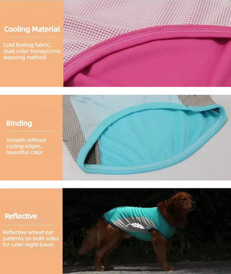 Дихаючий літній сонцезахисний одяг для собак Derby Breathable Summer Sun-protective Dog Clothing, Pink/Grey Derby