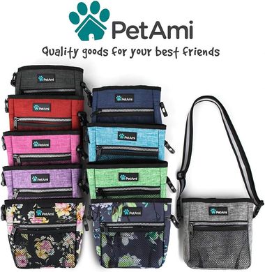 Сумка для вигулу собак PetAmi Floral Grey