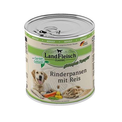 LandFleisch консервы для собак с рубцом, рисом и свежими овощами LandFleisch