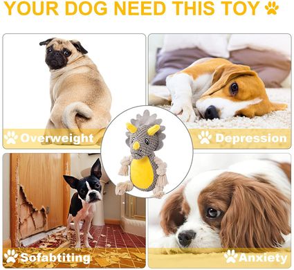М'яка іграшка з пищалкою для собак EKXIIO Stuffed Dog Toys