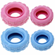 Жувальне кільце для цуценят KONG Puppy Tires, Рожевий, Medium/Large