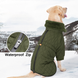 Тепла зимова куртка для собак Wan Talk Winter Warm High Collar Dog Green Clothes з високим коміром, S, 40 см, 50-56 см, 40 см