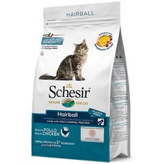 Сухий монопротеіновий корм для довгошерстих котів Schesir Cat Hairball Schesir