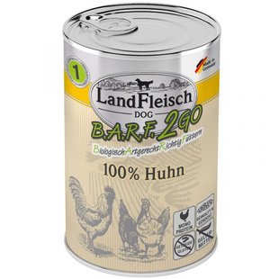 Консервы для собак Landfleisch B.A.R.F.2GO 100% chicken (с курицей) LandFleisch