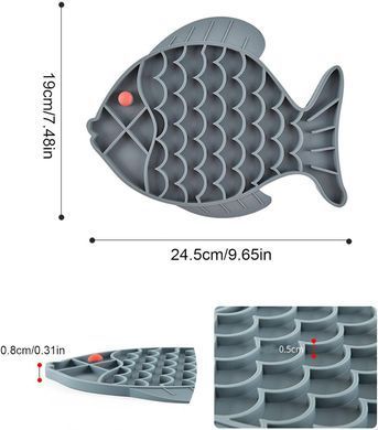 Силиконовый коврик для лизания для собак Derby Fish Shaped Dog Lick Mat Derby