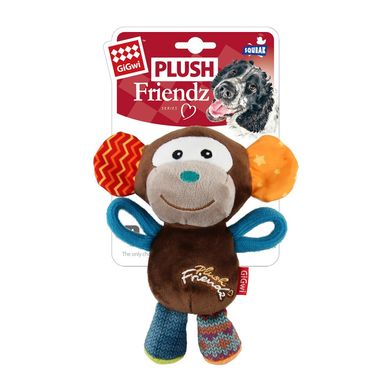 Іграшка для Собак Gigwi Plush Friendz Мавпочка з пищалкою 16х8х8 см GiGwi