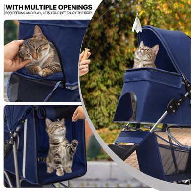 Коляска для котів і собак Bestopet (Люпосанчик) BS-RL-16 Dark Blue Люпосанчик