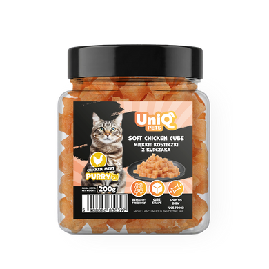 Ласощі для котів UNIQ PETS CAT SNACKS PURRY М'які кубики з курки UniQ PETS