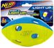Футбольний м'яч для собак Nerf Dog Rubber Bash з інтерактивним світлодіодом, Зелений, Medium