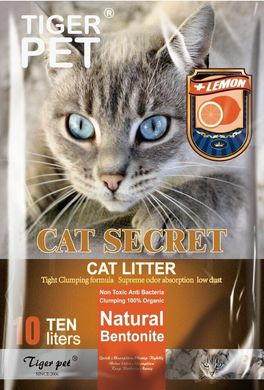 Бентонитовый наполнитель Cat Secret Lemon Tiger Pet