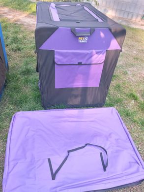 М'яка клітка-переноска для великих собак Pet Travel Purple PetTravel