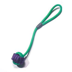 Іграшка для собак Derby Dog Rope Toy - Ball with Long Handle Derby