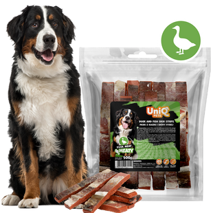 Лакомство для собак UniQ PETS Стрипсы из утки и кожи трески UniQ PETS