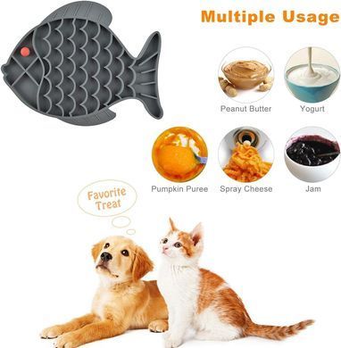 Силиконовый коврик для лизания для собак Derby Fish Shaped Dog Lick Mat Derby
