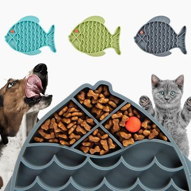 Силиконовый коврик для лизания для собак Derby Fish Shaped Dog Lick Mat Derby