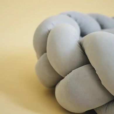 Лежанка для собак і котів Люпосанчик Stylish hand-crocheting plush Pet Bed, Dark Grey Люпосанчик