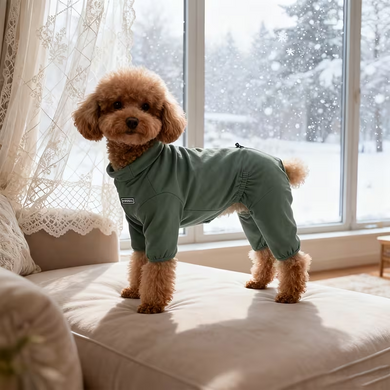 Комбінезон для собак KOOGAL Stretchable Turtleneck Jumpsuit, Green Gray KOOGAL