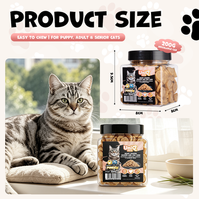 Ласощі для котів UNIQ PETS CAT SNACKS PURRY М'які сердечка з курки та тріски UniQ PETS
