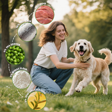 Лакомство для собак UniQ PETS Стрипсы из утки и кожи трески UniQ PETS
