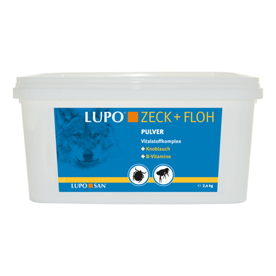 Пищевая добавка для защиты от блох и клещей LUPO Zeck + Floh с чесноком и витаминами группы В Luposan