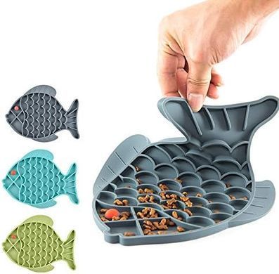 Силиконовый коврик для лизания для собак Derby Fish Shaped Dog Lick Mat Derby