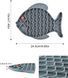Силиконовый коврик для лизания для собак Derby Fish Shaped Dog Lick Mat, Голубой, 24,5х19 см