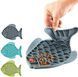 Силиконовый коврик для лизания для собак Derby Fish Shaped Dog Lick Mat, Голубой, 24,5х19 см