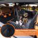 Водонепроникний автомобільний чохол URPOWER на сидіння для собак, Black-Orange, 46х137 см