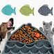 Силиконовый коврик для лизания для собак Derby Fish Shaped Dog Lick Mat, Голубой, 24,5х19 см