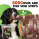 Лакомство для собак UniQ PETS Стрипсы из утки и кожи трески, треска, утка, 500 г, Упаковка производителя