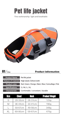 Рятувальний жилет для собак Derby Reflective Dog Life Jacket Derby