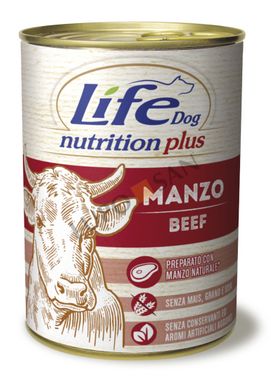 Консерва для собак LifeDog Кусочки говядины (beef chunks), 400 г LifeNatural