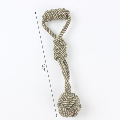 Игрушка-канат для собак Derby Braided Dog Rope Toy - Ball with Long Tug Handle Derby