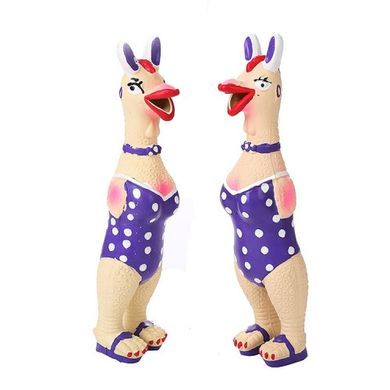 Латексна іграшка для собак Derby Screaming Chicken Latex Dog Toy з пискавкою Derby