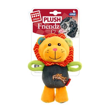 Іграшка для Собак Gigwi Plush Friendz Левеня з пищалкою 16х8х8 см GiGwi
