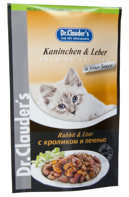 Вологий корм для котів Dr.Clauder's Rabbit&Liver з кроликом і печінкою Dr.Clauder's
